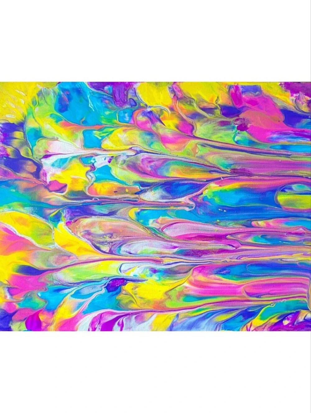 Hand Crafted Abstract Design 11x14 Inches Canvas Picture - Picture 4 of 4